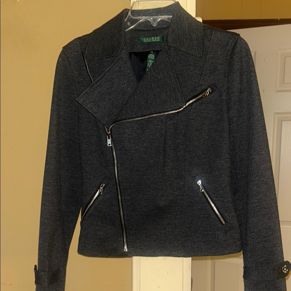 Ralph Lauren Women's Charcoal Biker Jacket